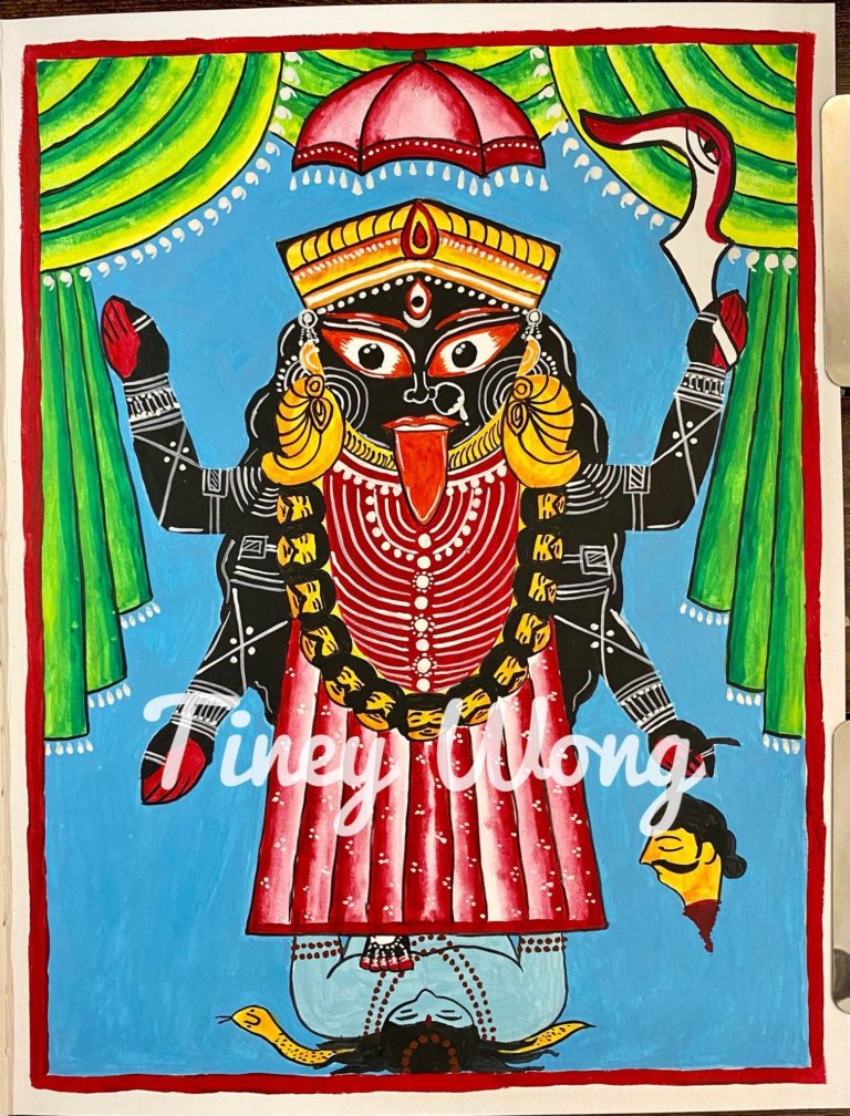 Kalighat painting of Kali